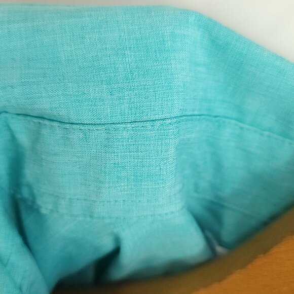 Cafe Luna Shirt Men's 2XL Short Sleeve Button Front Teal Blue - Picture 6 of 9